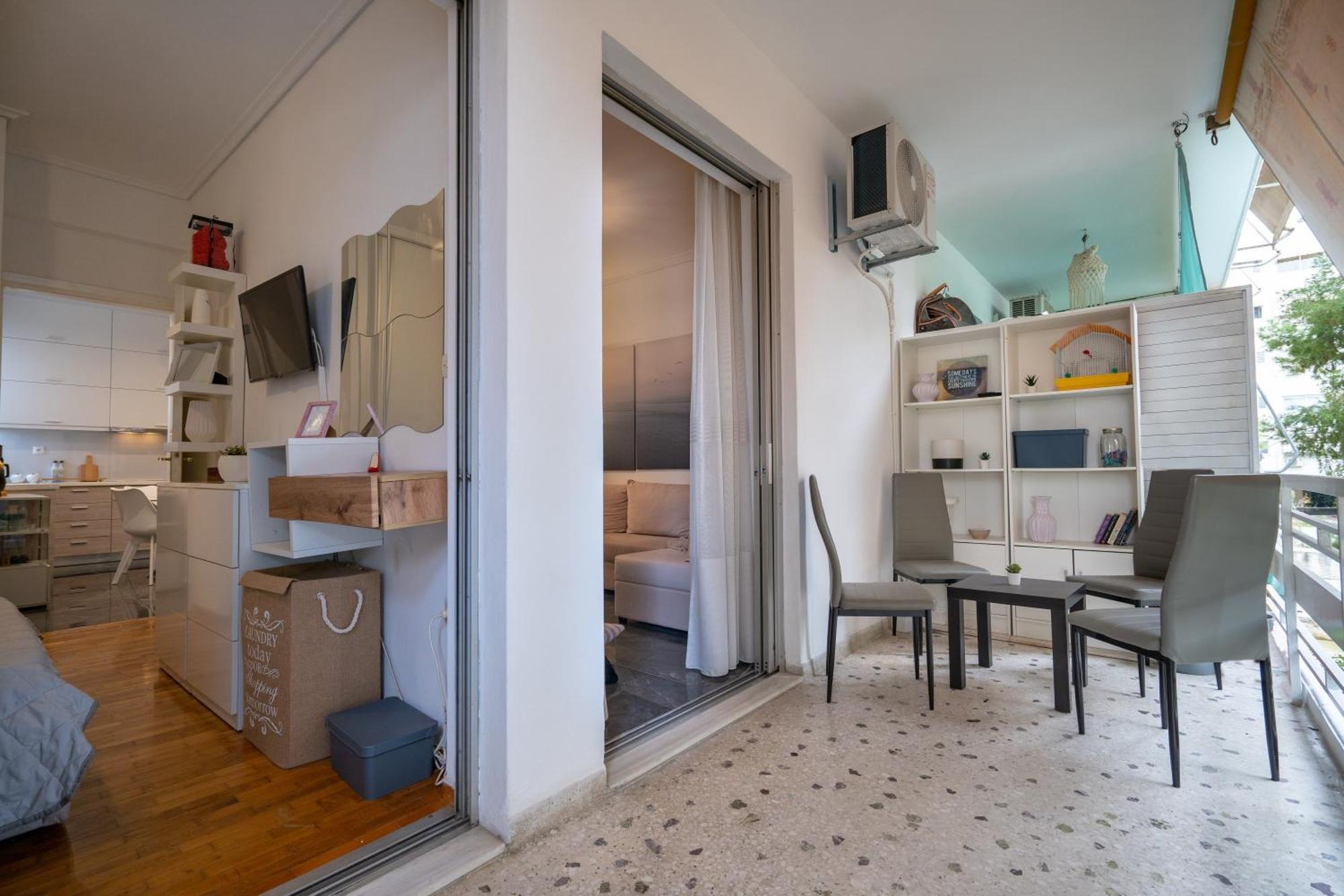 Neo Irakleio Train St. 1 Bedrm 4 Pers. Apartment Athén Kültér fotó